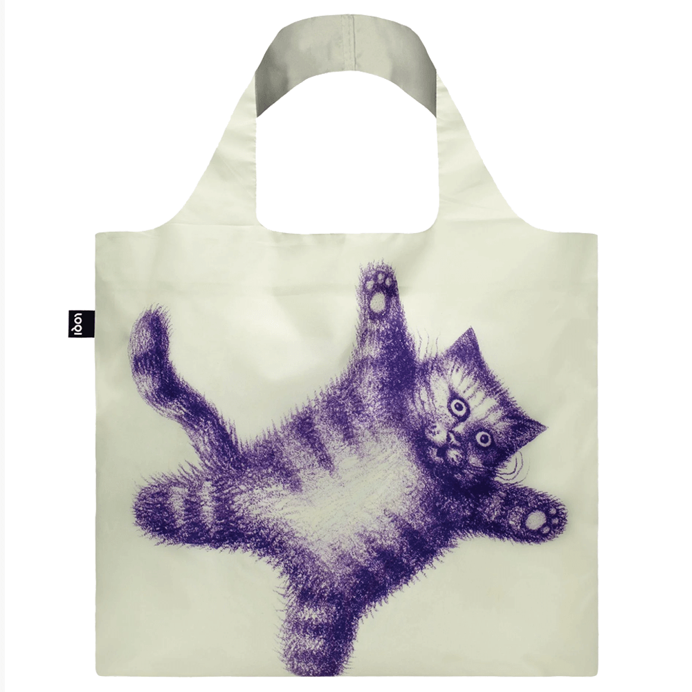 Loqi Flying Purple Cat Recycled Bag